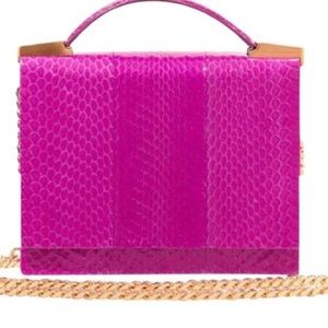 B BRIAN ATWOOD Aston Snakeskin Top Handle Bag